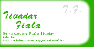 tivadar fiala business card